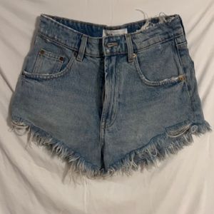 Zara light blue shorts
